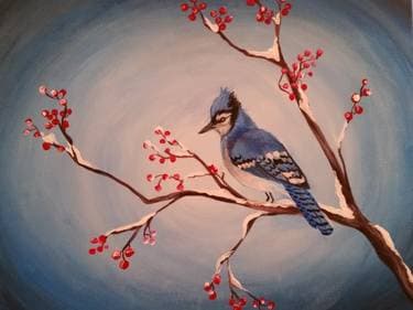 Blue Jay Picnic - Paint and sip event at Oak & Grain in Winnipeg, MB - PaintNite.com