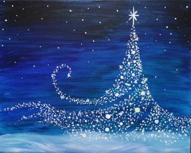 Magical Christmas - Paint and sip event at Smokeshow BBQ and Brew in TORONTO, ON - PaintNite.com