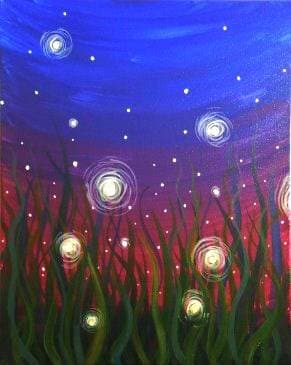Evening Fireflies - Paint Nite event in Plymouth, MA