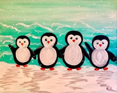 Penguin Party II - Paint Nite event in Edmonton, AB