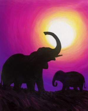 Elephant Meadow - Paint and sip event at Saffron's in Winnipeg, MB - PaintNite.com