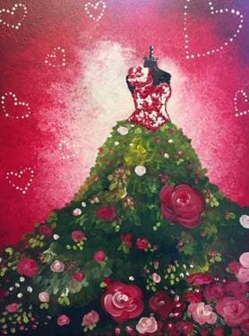 St. Valentine Couture - Paint and sip event at TGI Fridays in METHUEN, MA - PaintNite.com