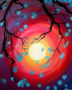 Blueberry Blossoms II - Paint and sip event at Big Willies in Salt Lake City , UT - PaintNite.com
