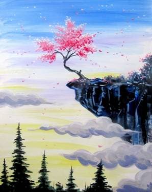 Sky High Blossoms - Paint and sip event at Buffalo Bobs Canadian Pub in Calgary, AB - PaintNite.com