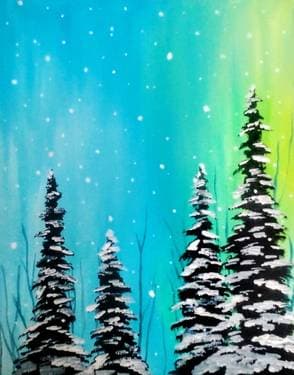 Winter Snowfall - Paint and sip event at 10 DEAN - Waverley in Toronto, ON - PaintNite.com