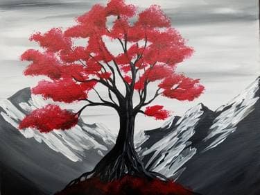 Candy Apple Blossoms - Paint and sip event at Eavesdrop Brewery in Manassas, VA - PaintNite.com
