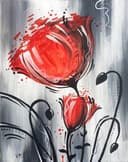 Whimsical Red Flower thumbnail view