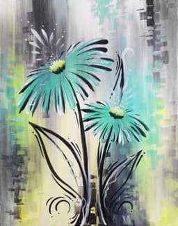 Whimsical Blue Gerbera thumbnail