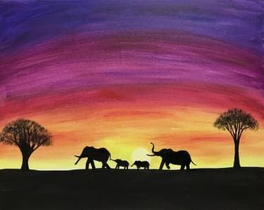 Sunset Migration - Paint and sip event at Paradiso Ristorante in Alexandria, VA - PaintNite.com
