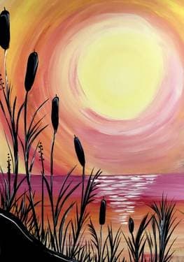 Beach Sunset III - Paint and sip event at Pizza Hut Lower Burrell  in Lower Burrell , PA - PaintNite.com