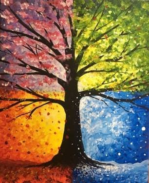 Hot, Cold, Wet, and Falling - Paint Nite event in Candiac, QC