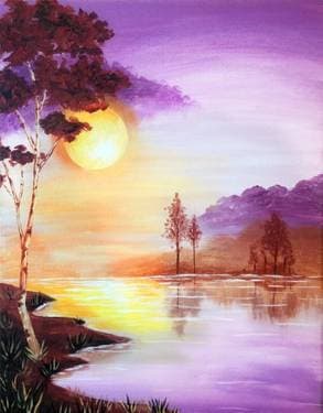 Sunrise Lake - Paint and sip event at Bulwark Cider + Taproom in Halifax, NS - PaintNite.com