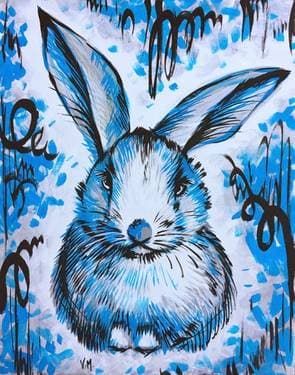 "Bunny Blue" - Paint and sip event at King Cong Brewing Company in Sacramento, CA - PaintNite.com