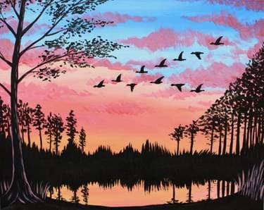 Back to the Pond - Paint and sip event at Tin Roost in North Liberty, IA - PaintNite.com
