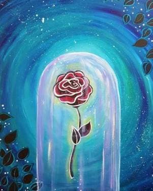 The Enchanted Rose - Paint and sip event at The Cinders Bar in Sacramento, CA - PaintNite.com