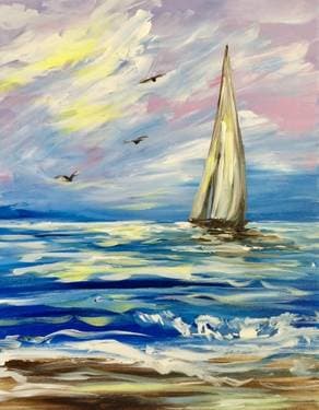 Catching Cape Winds - Paint and sip event at Bluffs Pizza Pub in toronto, ON - PaintNite.com