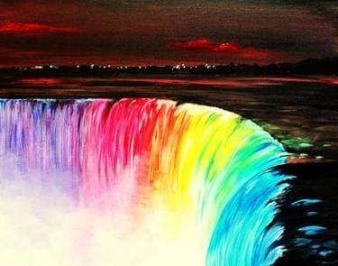 Niagara at Night - Paint and sip event at Mary's Pizza Shack in Santa Rosa, CA - PaintNite.com