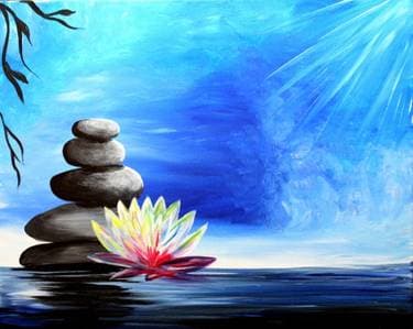 Find Your Zen - Paint and sip event at ERTHYA Restaurant in Cupertino, CA - PaintNite.com