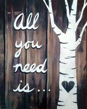 Need More Love Sign - Paint and sip event at Renaissance Minneapolis Hotel: The Depot (Minneapolis, MN) in Minneapolis, MN - PaintNite.com