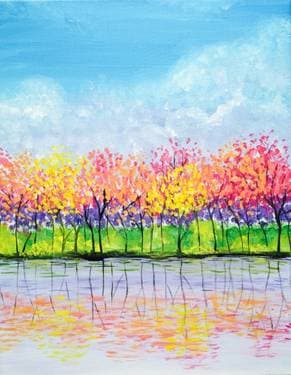 Rainbow Reflections - Paint Nite event in Wilder, KY