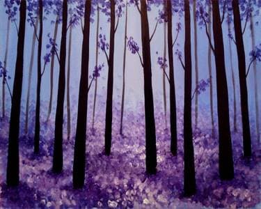 Lavender Forest - Paint and sip event at Cabreras Mexican Cuisine Pasadena in Pasadena, CA - PaintNite.com