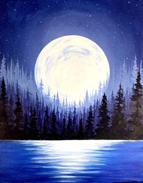 Purple Super Moon - Paint Nite event in Edmonton, AB