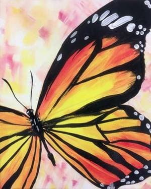 Butterfly Love - Paint and sip event at Les 3 Brasseurs Pointe-Claire in Pointe-Claire, QC - PaintNite.com