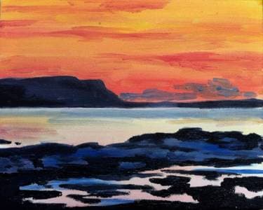 Blomidon Sunset - Paint and sip event at Wolfville Recreation Centre in Wolfville, NS - PaintNite.com