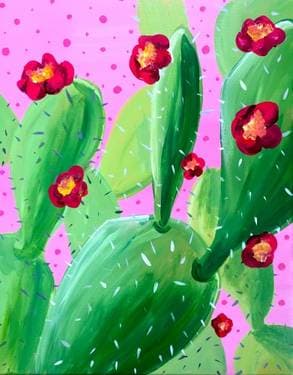 Cactus Fiesta - Paint and sip event at La Perla Sports Cantina in Glendale, AZ - PaintNite.com