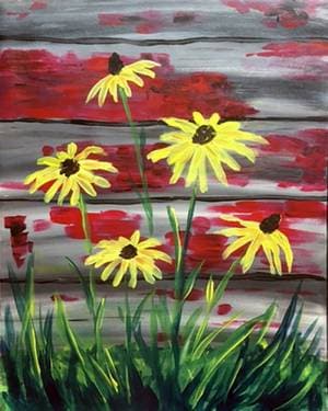 Barnyard Susans - Paint and sip event at Mulligan's Pointe in Georgetown, DE - PaintNite.com