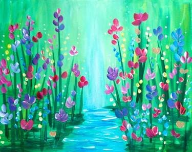 Blooming Stream - Paint and sip event at Applebees in Chico, CA - PaintNite.com