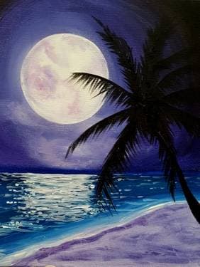 Indigo Beach - Paint and sip event at Six Mile Pub in Victoria, BC - PaintNite.com