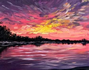 Raspberry Sunday - Paint and sip event at Starlite Lounge in GLENDALE, AZ - PaintNite.com