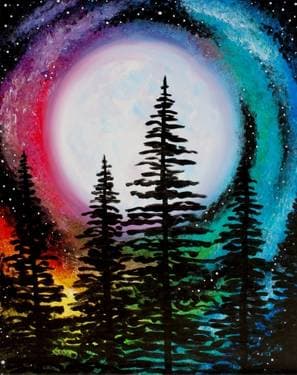Bright Moon Galaxy - Paint and sip event at Big Lick Brewing Company in Roanoke, VA - PaintNite.com