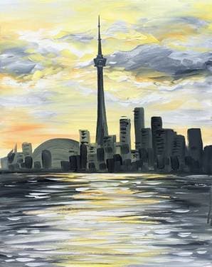 Home is Toronto - Paint and sip event at Tracks Brew Pub - Downtown Brampton in Brampton, ON - PaintNite.com