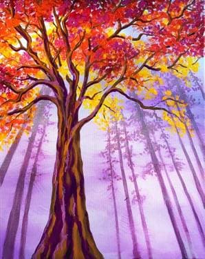 Majestic Forest - Paint Nite event in Edmonton, AB