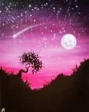 Moonlit Lone Tree thumbnail view