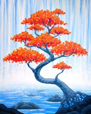 Autumn Bonsai Falls - Paint Nite event in Port Coquitlam, BC