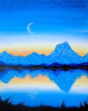 Lakeside Serenity - Paint and sip event at Canlan Sports- Langley Twin Rinks in Langley, BC - PaintNite.com