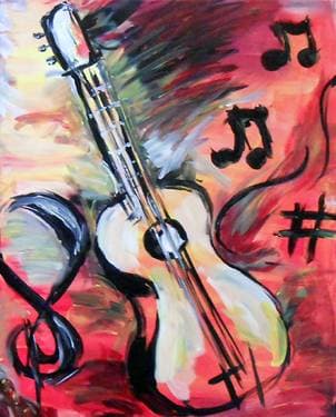 Guitar Notes - Paint and sip event at AC Hotel  in Pasadena , CA - PaintNite.com