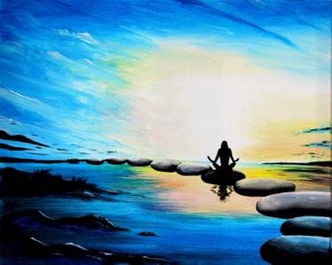 Peace and Tranquility - Paint and sip event at Bruno's Bar and Grill in Scotts Valley, CA - PaintNite.com