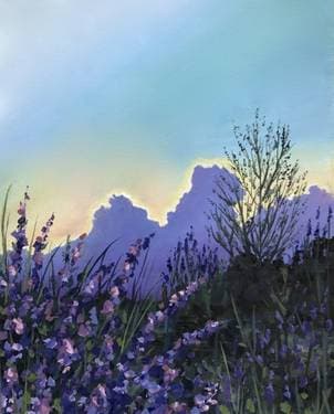 Lavender Dusk - Paint and sip event at Avalon Lavender Farm in Mono, ON - PaintNite.com