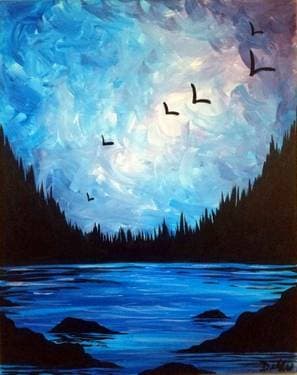 Epic Northwestern Sky - Paint Nite event in Brampton, ON