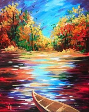 Fall boat ride - Paint and sip event at Mt. Baldy Brewing in Upland, CA - PaintNite.com