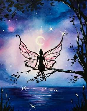 Moon Fairy Magic - Paint and sip event at Eavesdrop Brewery in Manassas, VA - PaintNite.com