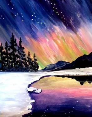 Aurora Nights - Paint and sip event at Aroma Restobar, Delta Hotel Saskatoon in Saskatoon, SK - PaintNite.com