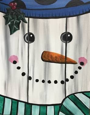 Palette Snowman - Paint and sip event at Flying Dreams Brewing Co. in MARLBOROUGH, MA - PaintNite.com