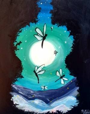 Musical Dragonflies - Paint and sip event at Logan's Roadhouse Chico in Chico, CA - PaintNite.com