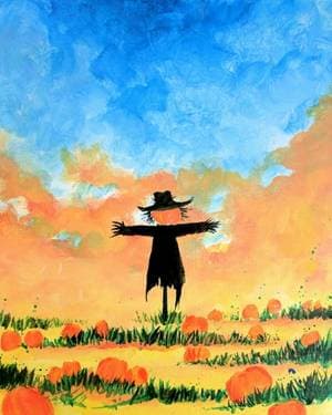 Pumpkin King - Paint and sip event at Left Field Brewery in Toronto, ON - PaintNite.com