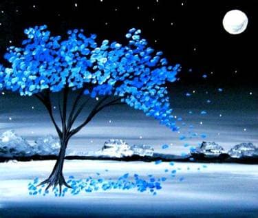 Blue Winter Plain - Paint Nite event in Oakville, ON
